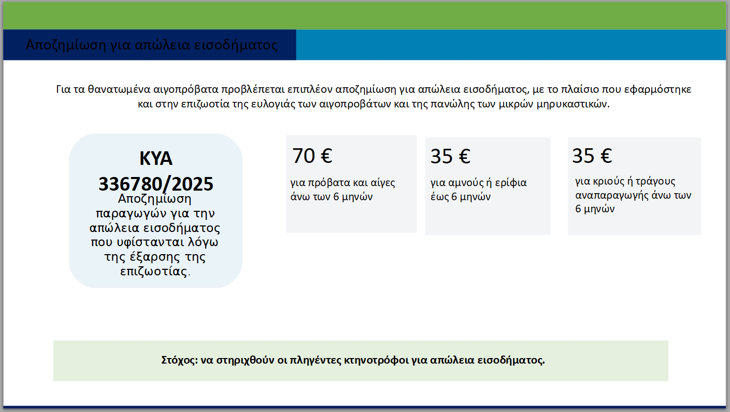 apozimioseis eisodimata
