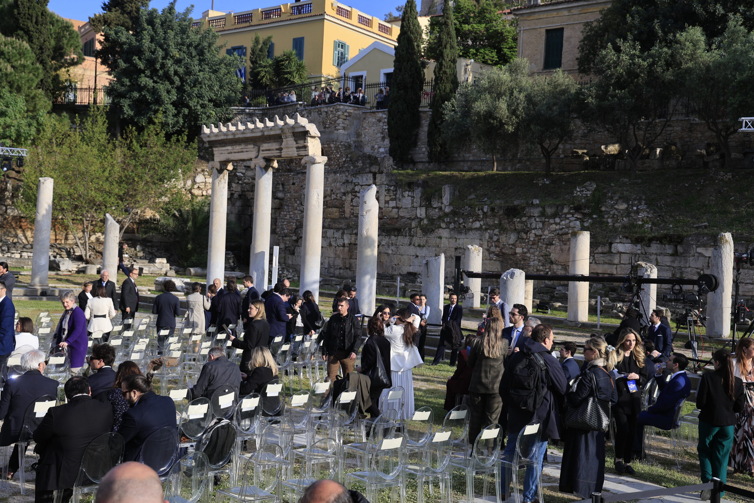 Συζήτηση του πρωθυπουργού Κυριάκου Μητσοτάκη με τον Πρόεδρο της Γαλλίας Emmanuel Macron, στο πλαίσιο εκδήλωσης που διοργάνωσε η εφημερίδα 