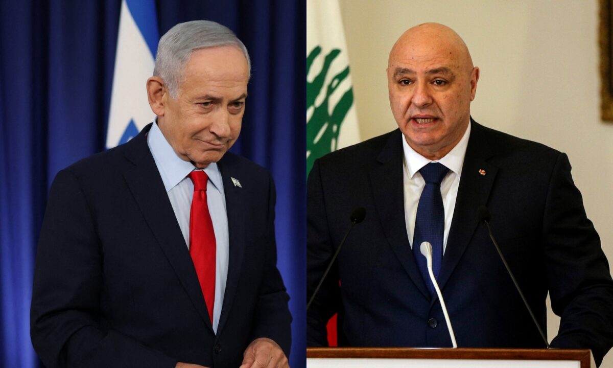 Αριστερά ο Μπέντζαμιν Νετανιάχου και δεξιά ο Ζοζέφ Αούν