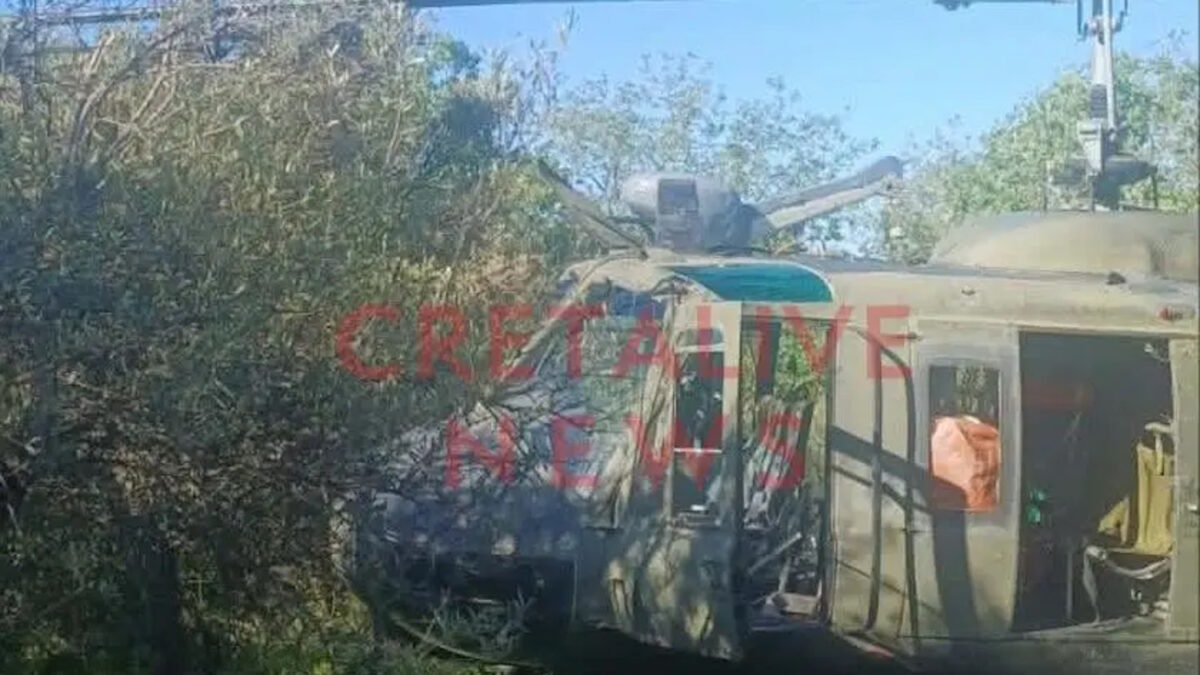 Το ελικόπτερο που έπεσε στην Κρήτη