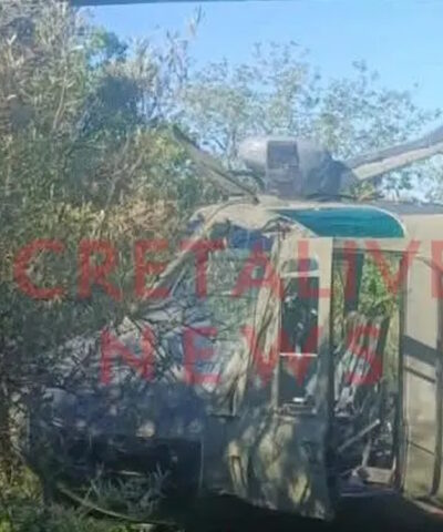 Το ελικόπτερο που έπεσε στην Κρήτη