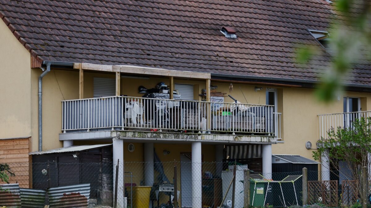 Outside view of the building where a 9-year-old boy was rescued this week after living locked in his father's utility van since 2024, in Hagenbach, Eastern France, Saturday, April 11, 2026.