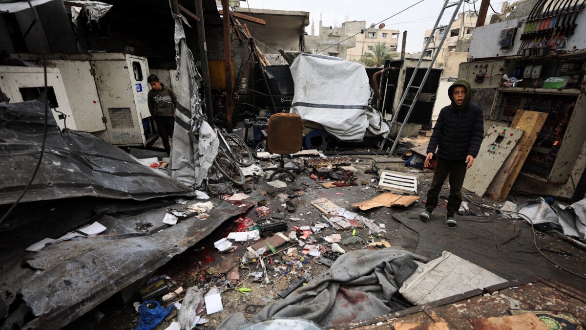 Σημείο ισραηλινού βομβαρδισμού στη Γάζα