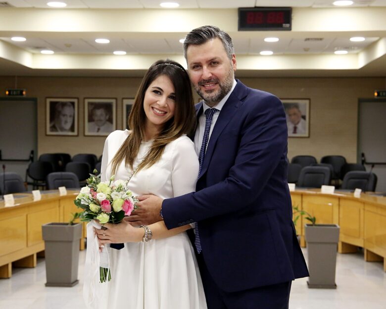 Ο Γιάννης Καλλιάνος με την Χάρις Δαμιανού