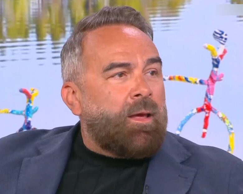 Ο Γρηγόρης Γκουντάρας κατά τη διάρκεια της συνέντευξης