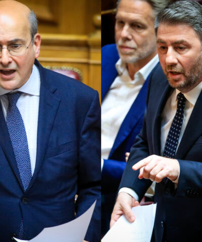 Κωστής Χατζηδάκης και Νίκος Ανδρουλάκης