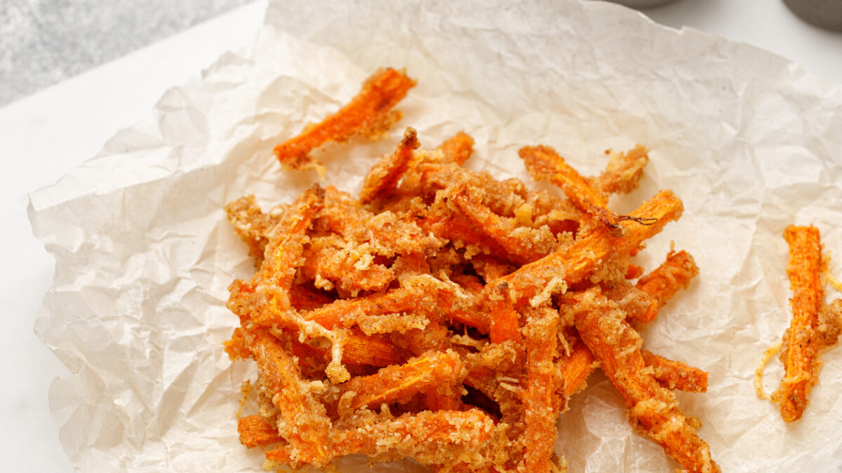 Ψημένα καρότα με παρμεζάνα