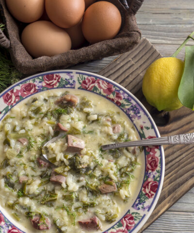 Πιλάφι με μαγειρίτσα