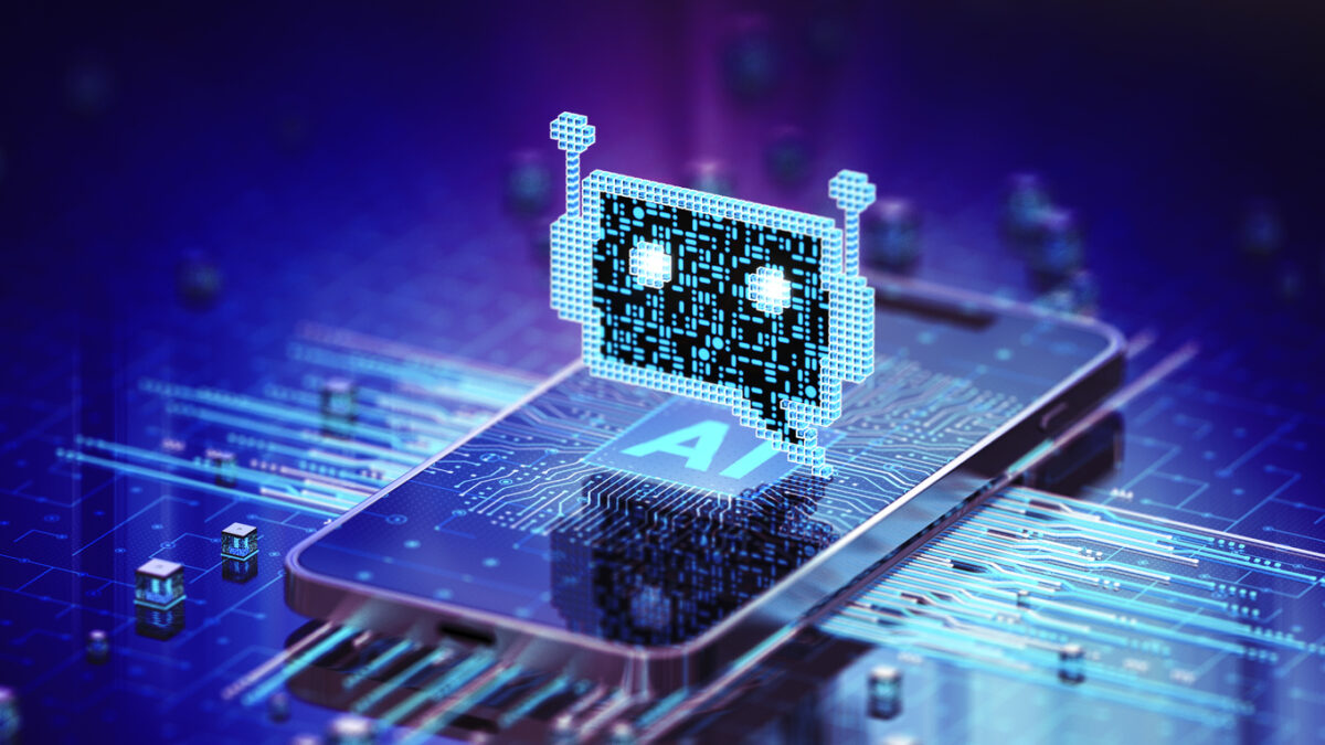 AI Chatbot concept. 3D render