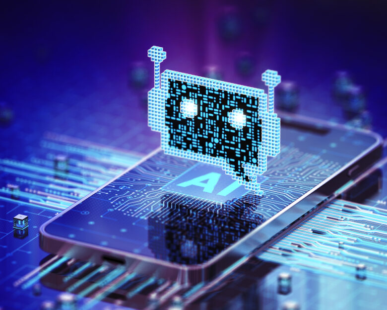 AI Chatbot concept. 3D render