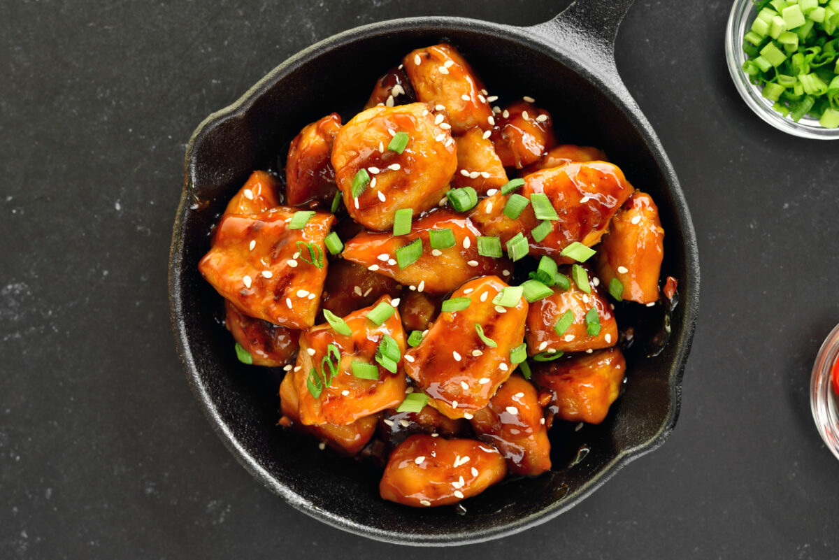 Τόφου με σάλτσα πορτοκαλιού