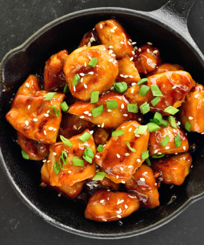 Τόφου με σάλτσα πορτοκαλιού