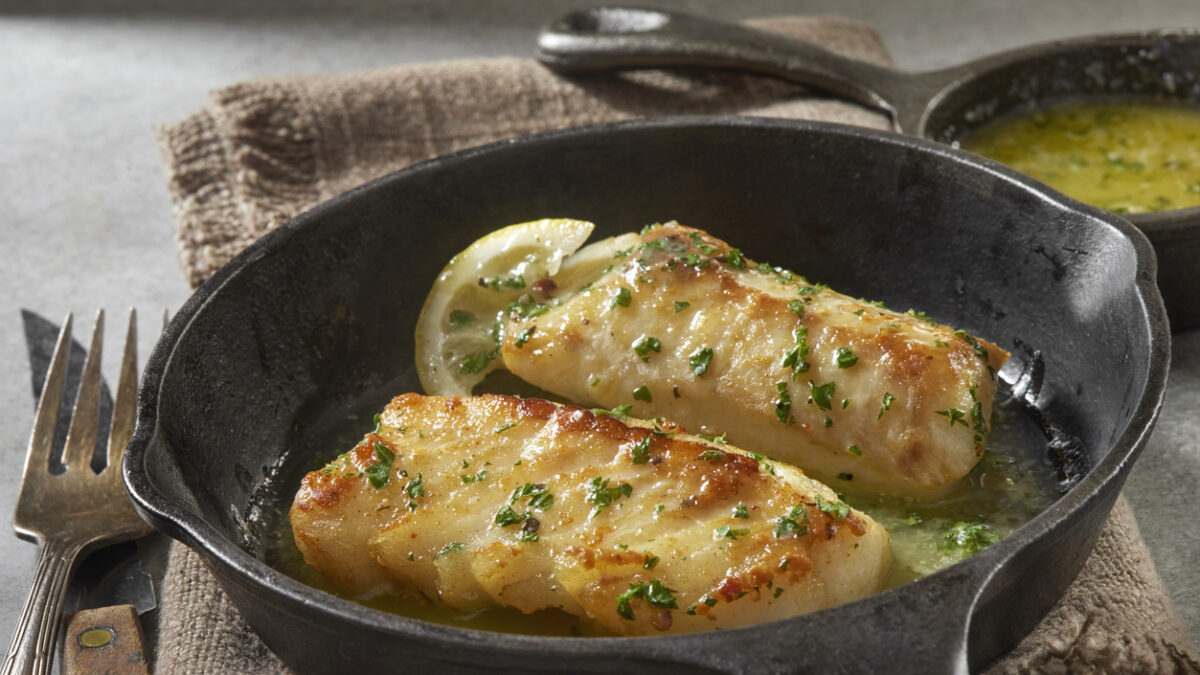 Μπακαλιάρος με σκορδοβούτυρο