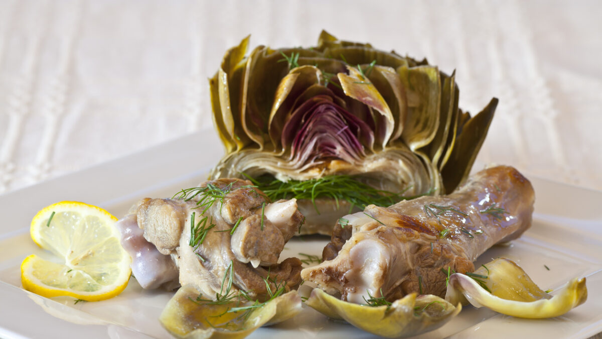 Aρνάκι με αγκινάρες