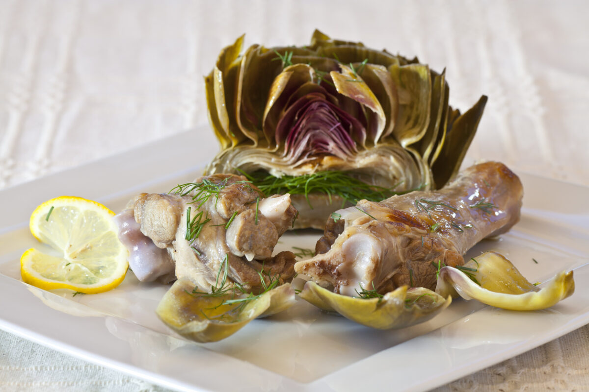 Aρνάκι με αγκινάρες