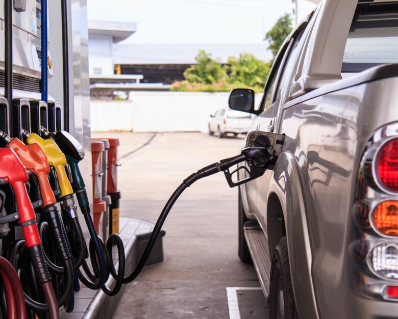 Close up car refuel
