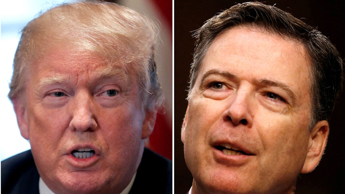 Ο Πρόεδρος των ΗΠΑ, Donald Trump και ο πρώην διευθυντής του FBI, James Comey