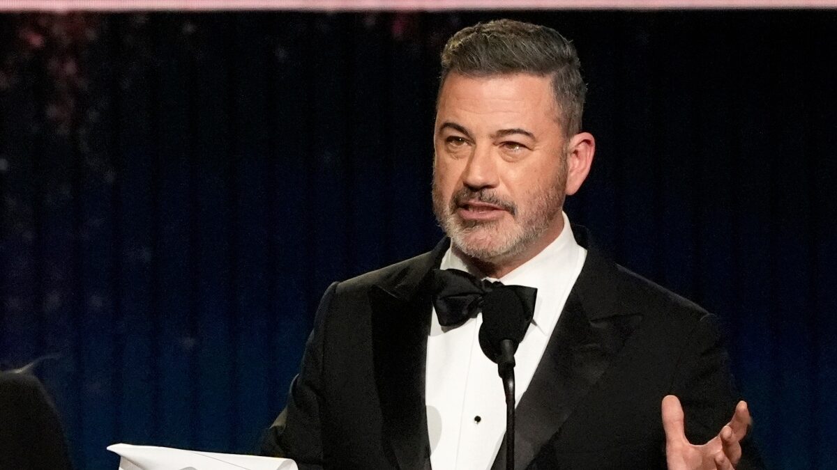 Jimmy Kimmel accepts the award for best talk show for "Jimmy Kimmel Live!" during the 31st Annual Critics Choice Awards on Sunday, Jan. 4, 2026, at The Barker Hanger in Santa Monica, Calif.