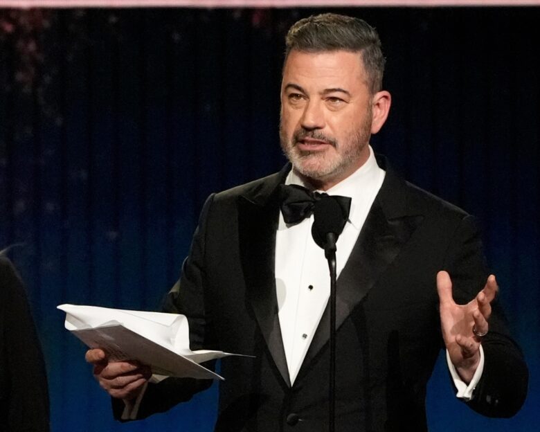 Jimmy Kimmel accepts the award for best talk show for "Jimmy Kimmel Live!" during the 31st Annual Critics Choice Awards on Sunday, Jan. 4, 2026, at The Barker Hanger in Santa Monica, Calif.