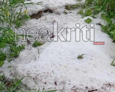 Χαλαζόπτωση στις Αρχάνες Αστερούσια