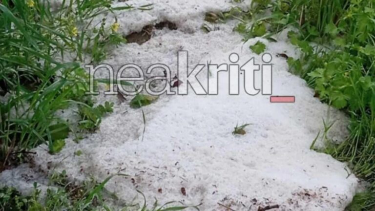 Χαλαζόπτωση στις Αρχάνες Αστερούσια