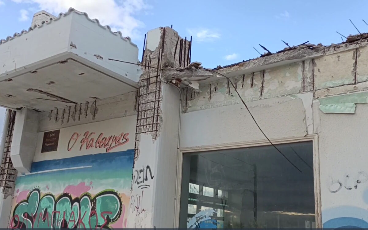 Το σημείο που έπεσε το μπαλκόνι