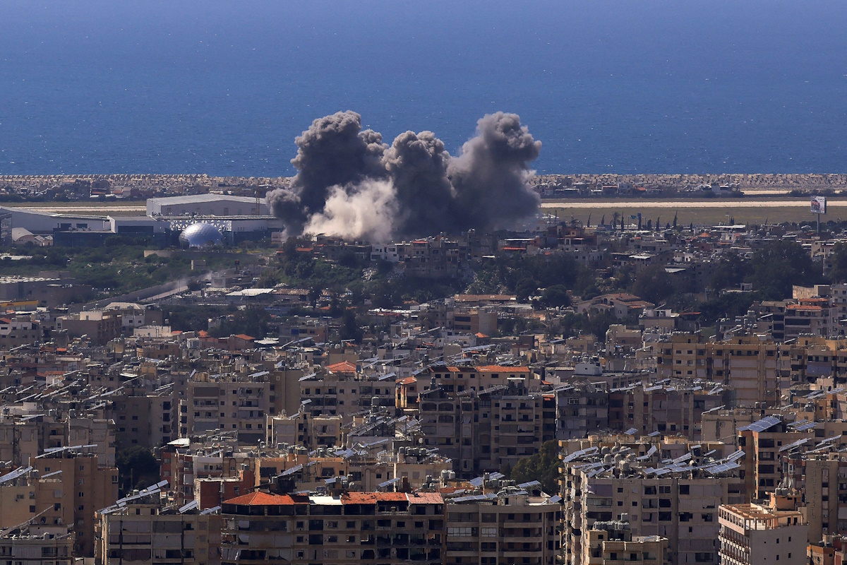 Smoke rises following an Israeli strike on the southern suburbs of Beirut Smoke rises following an Israeli strike on the southern suburbs of Beirut, as seen from Baabda, Lebanon, April 8, 2026. REUTERS/Raghed Waked TPX IMAGES OF THE DAY
