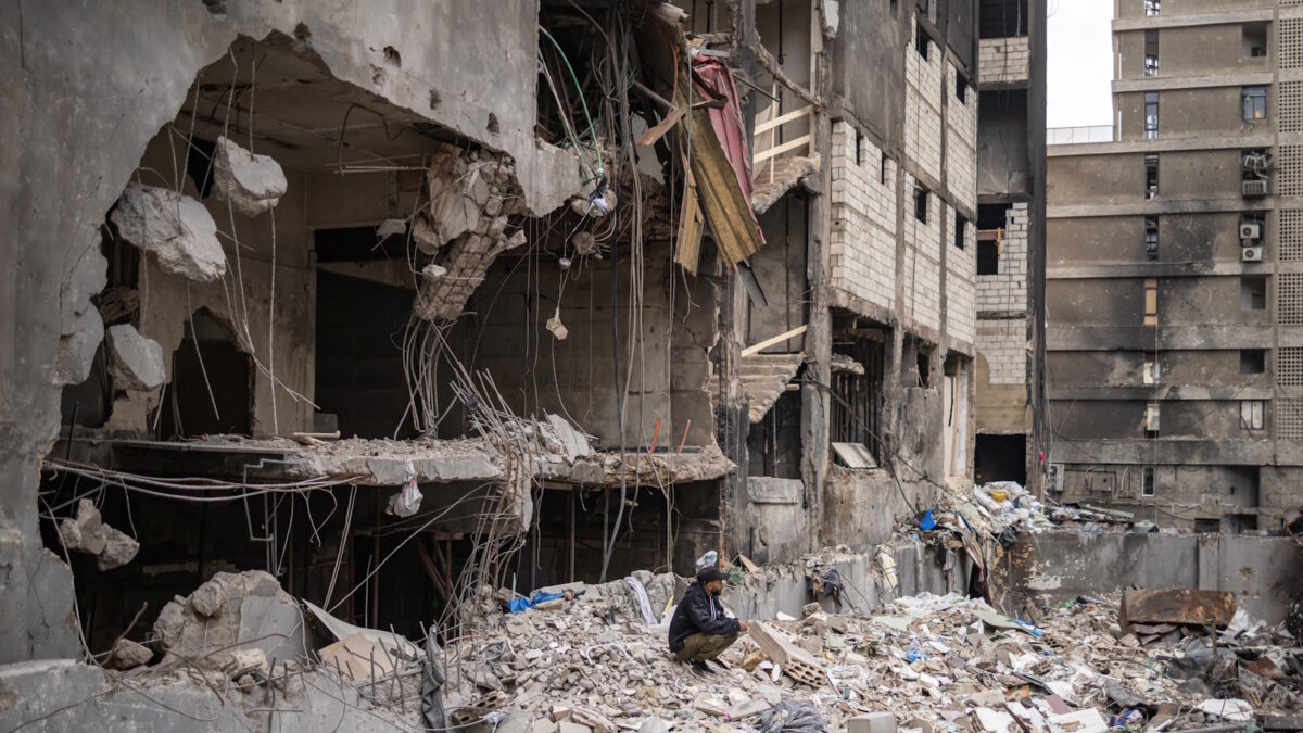 Ερείπια από ισραηλινούς βομβαρδισμούς στην Βηρυτό