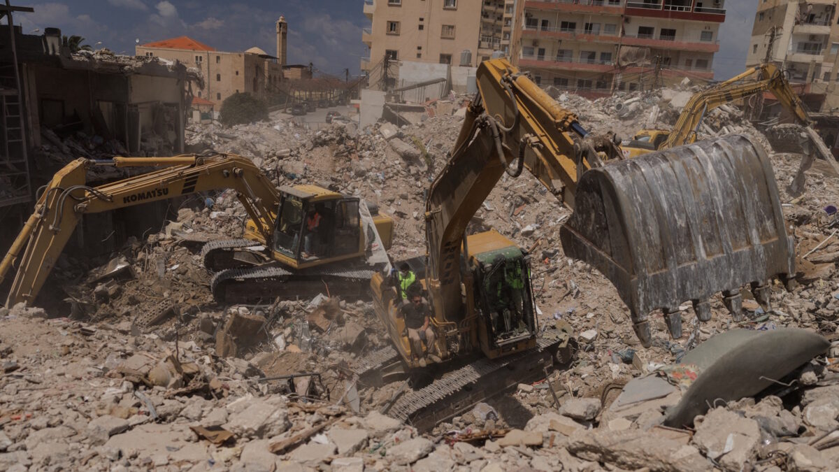 Ερείπια από ισραηλινό βομβαρδισμό στον Λίβανο