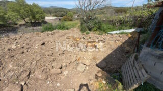 Το σημείο όπου έχουν θαφτεί ζώα που είχαν προσβληθεί από αφθώδη πυρετό στη Λέσβο