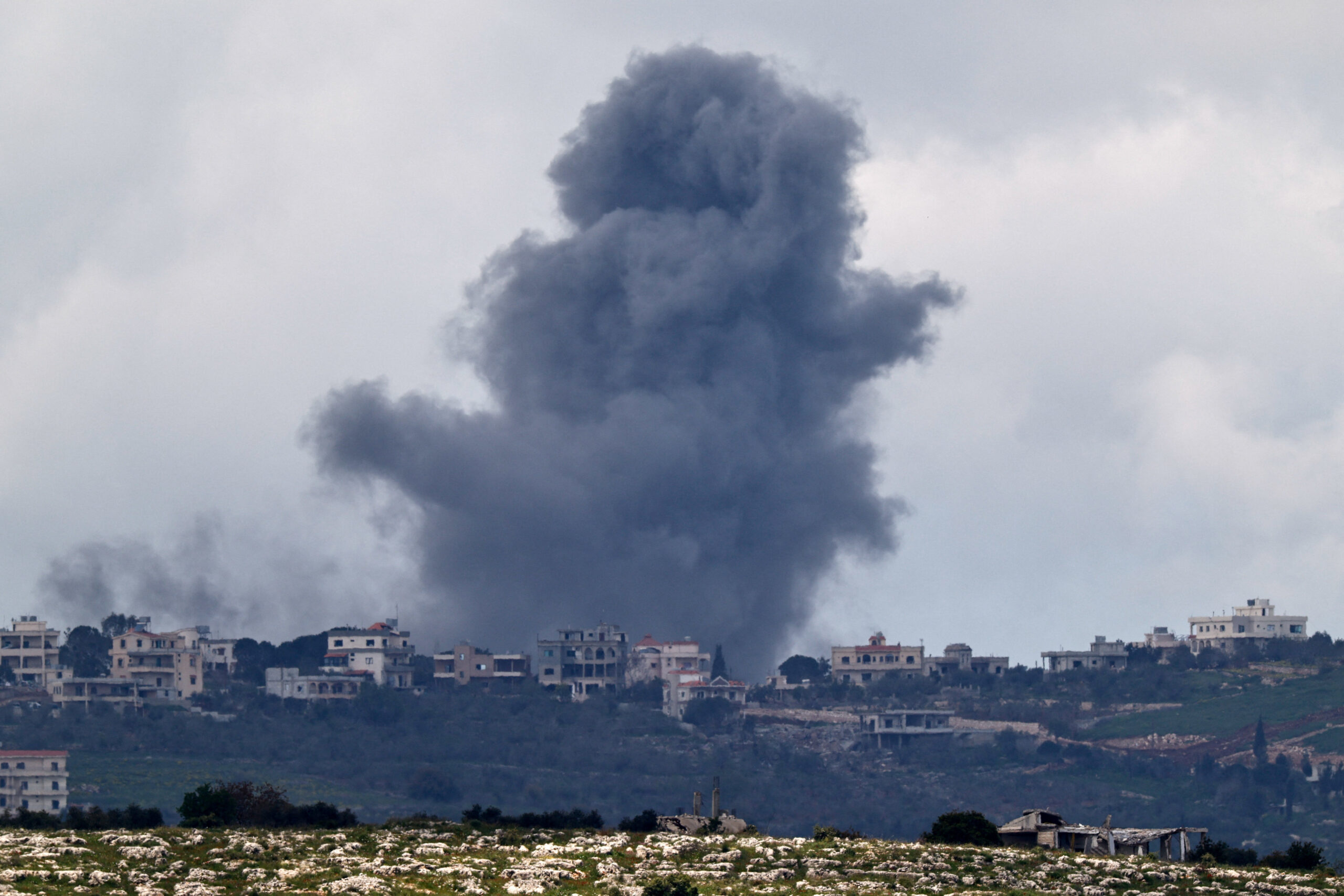 Smoke rises following an airstrike in Lebanon, as seen from northern Israel Smoke rises following an airstrike in Lebanon, as seen from Israeli side of the border, April 12, 2026. REUTERS/Amir Cohen