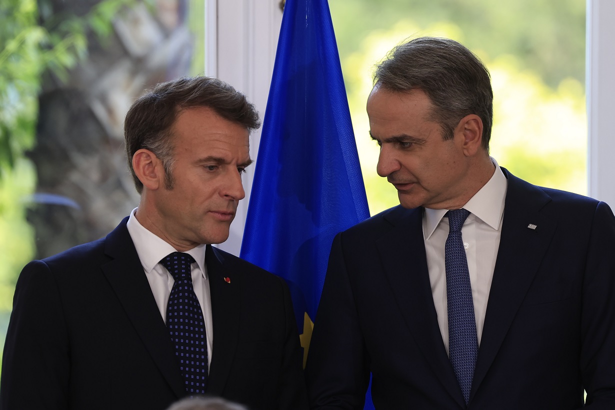 Εμανουελ Μακρόν και Κυριάκος Μητσοτάκης