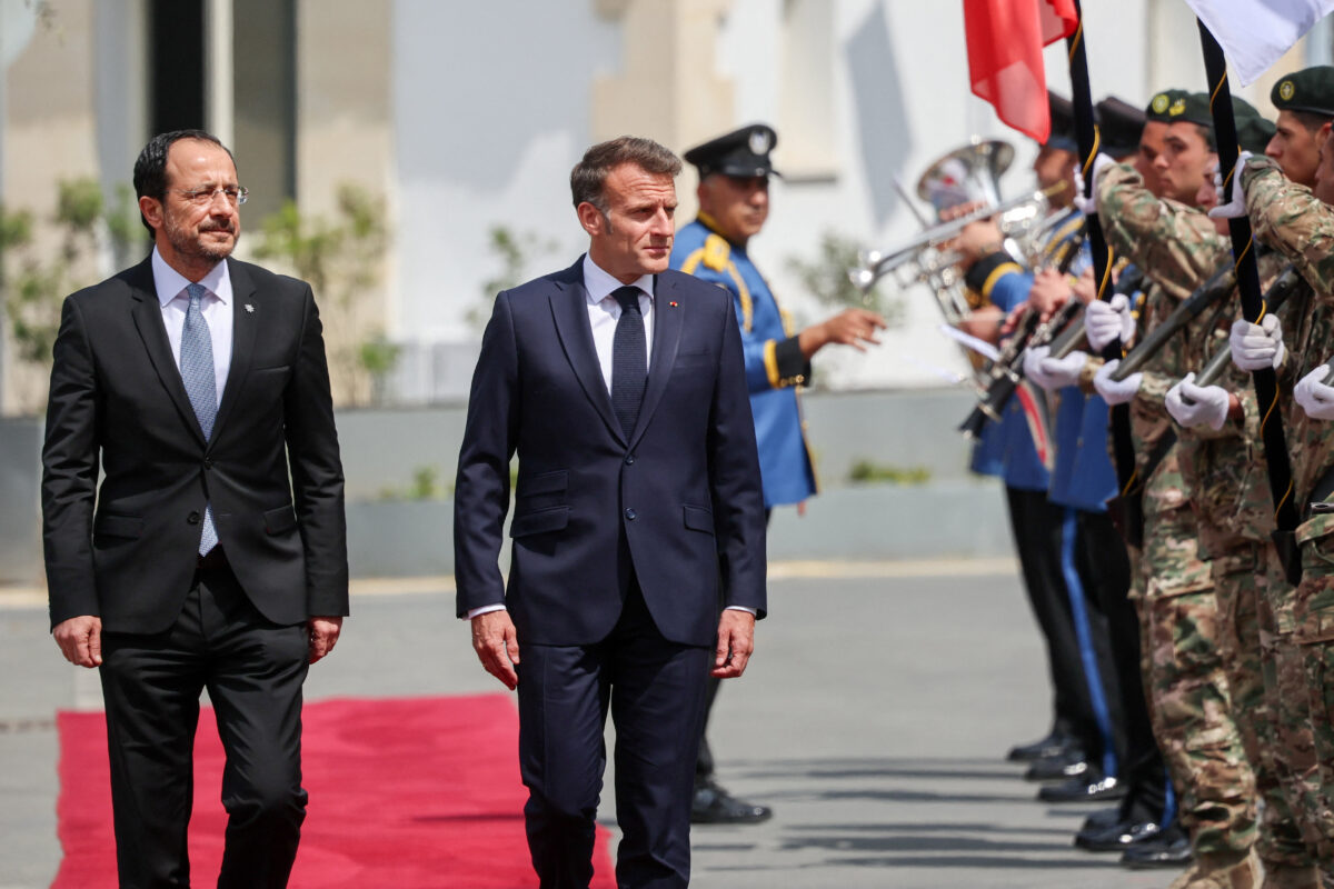 Νίκος Χριστοδουλίδης και Εμανουέλ Μακρόν