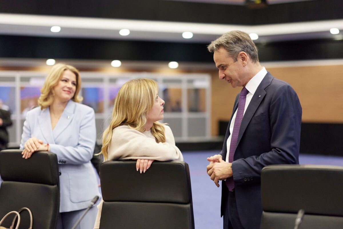 Τζόρτζια Μελόνι και Κυριάκος Μητσοτάκης