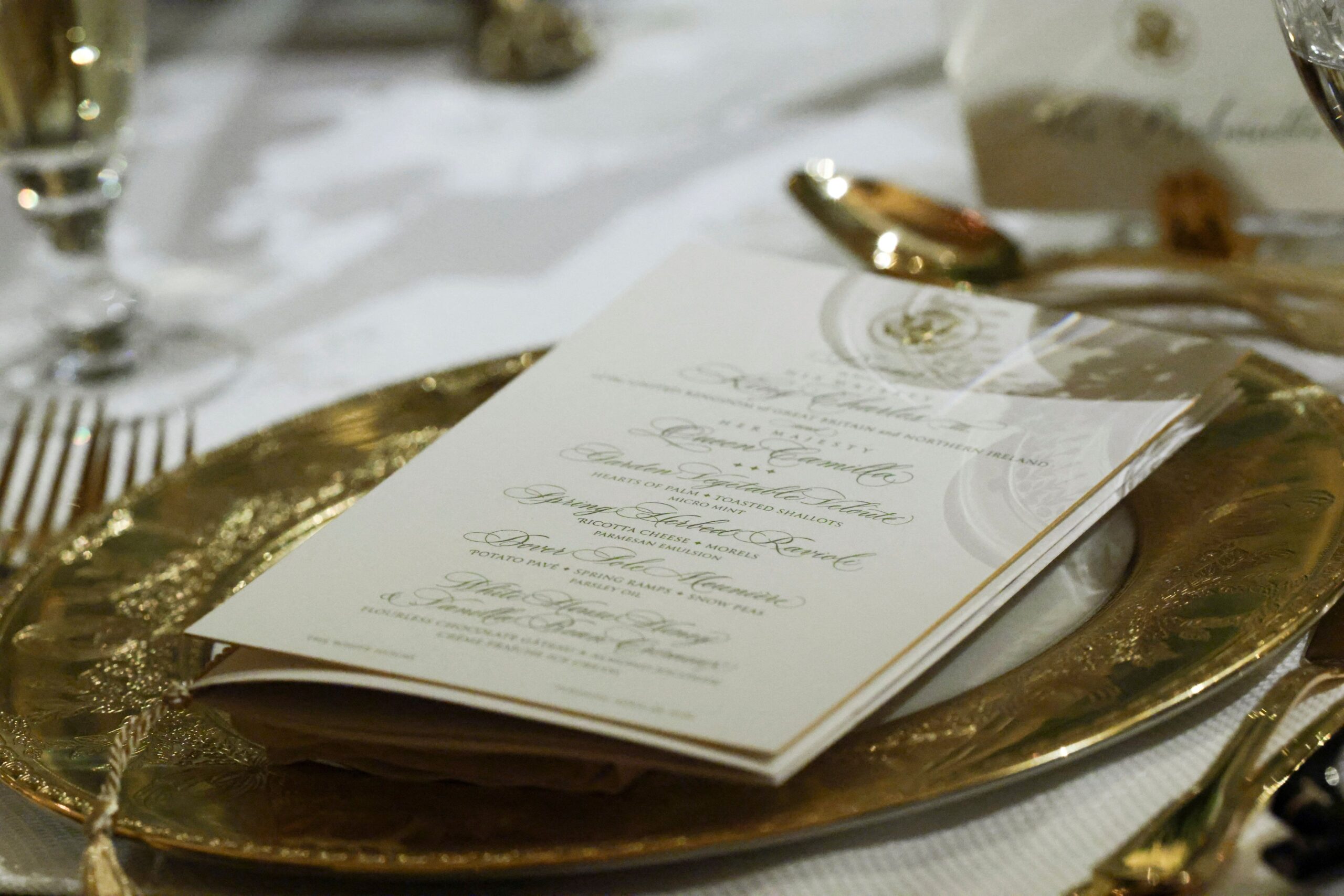 Το μενού στο επίσημο δείπνο