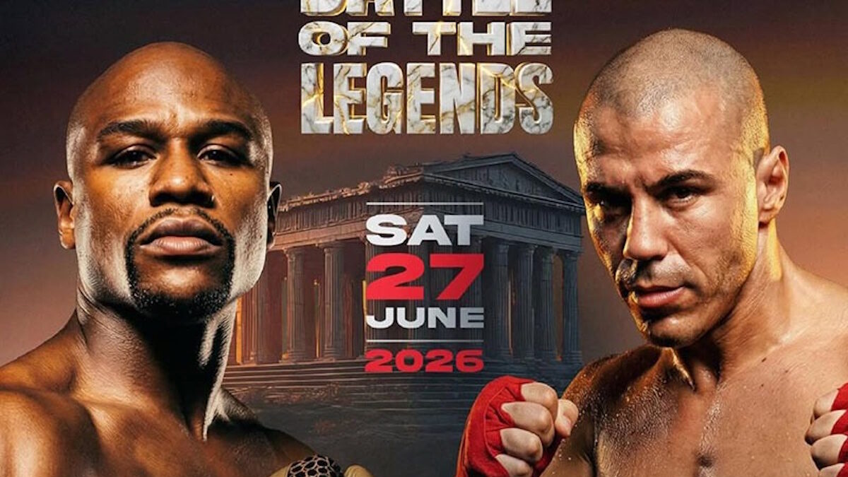 Ο Μιχάλης Ζαμπίδης με τον Φλόιντ Μεϊγουέδερ