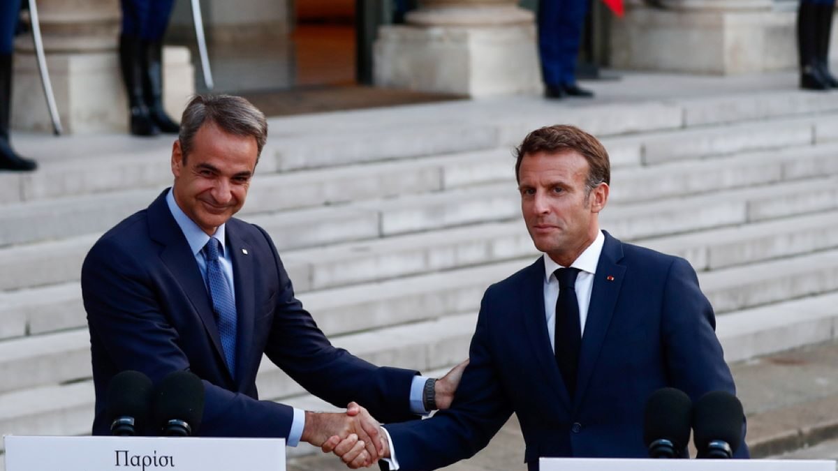 Κυριάκος Μητσοτάκης και Εμανουέλ Μακρόν