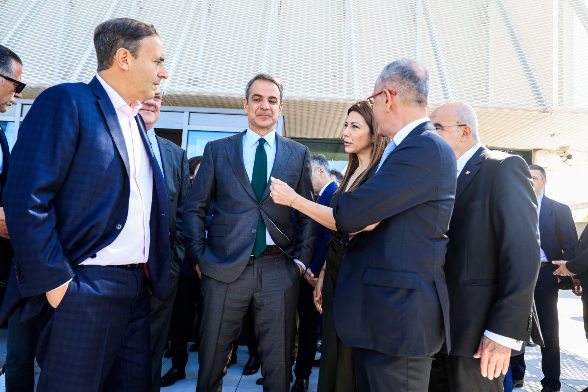 Ο Κυριάκος Μητσοτάκης στα εγκαίνια του παραρτήματος του Πανεπιστημίου Λευκωσίας