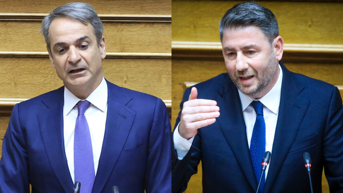 Κυριάκος Μητσοτάκης και Νίκος Ανδρουλάκης