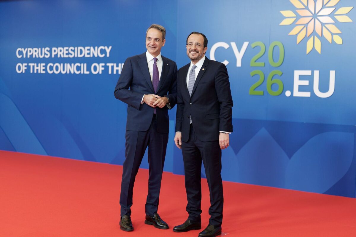 Ο Κυριάκος Μητσοτάκης με τον Νίκο Χριστοδουλίδη