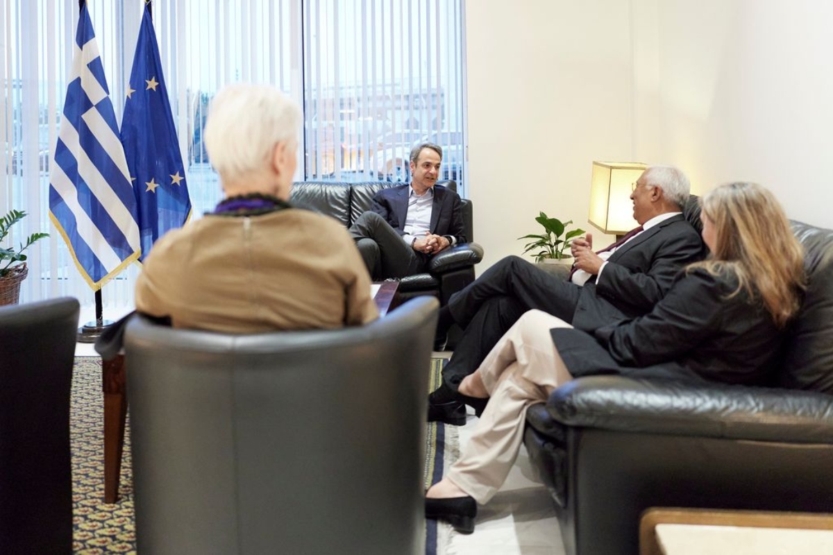 Συνάντηση Κυριάκου Μητσοτάκη με τον Αντόνιο Κόστα