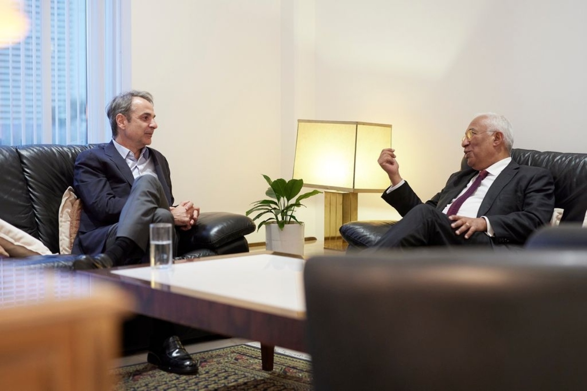 Συνάντηση Κυριάκου Μητσοτάκη με τον Αντόνιο Κόστα