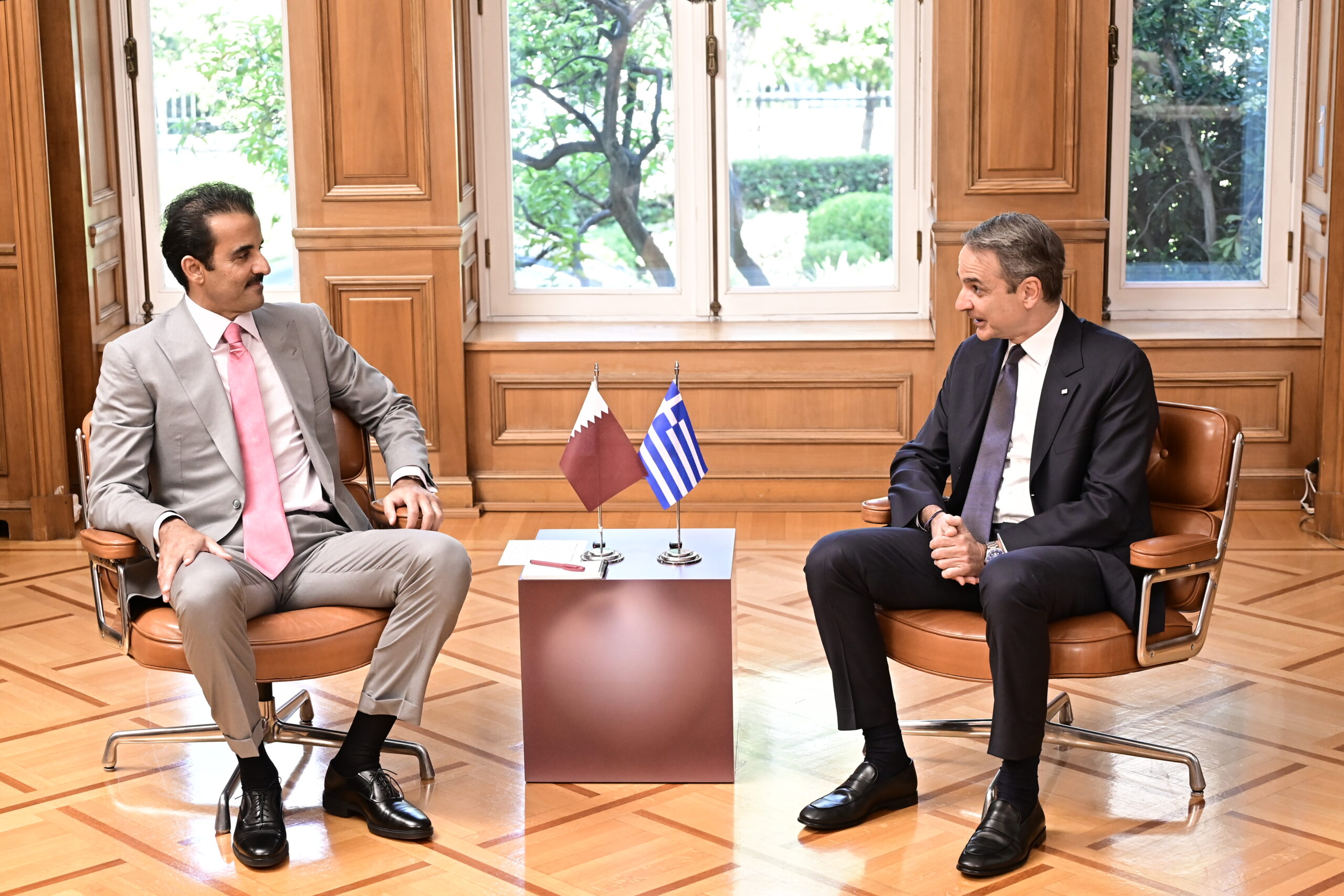 Μητσοτάκης με Ερμίρη του Κατάρ