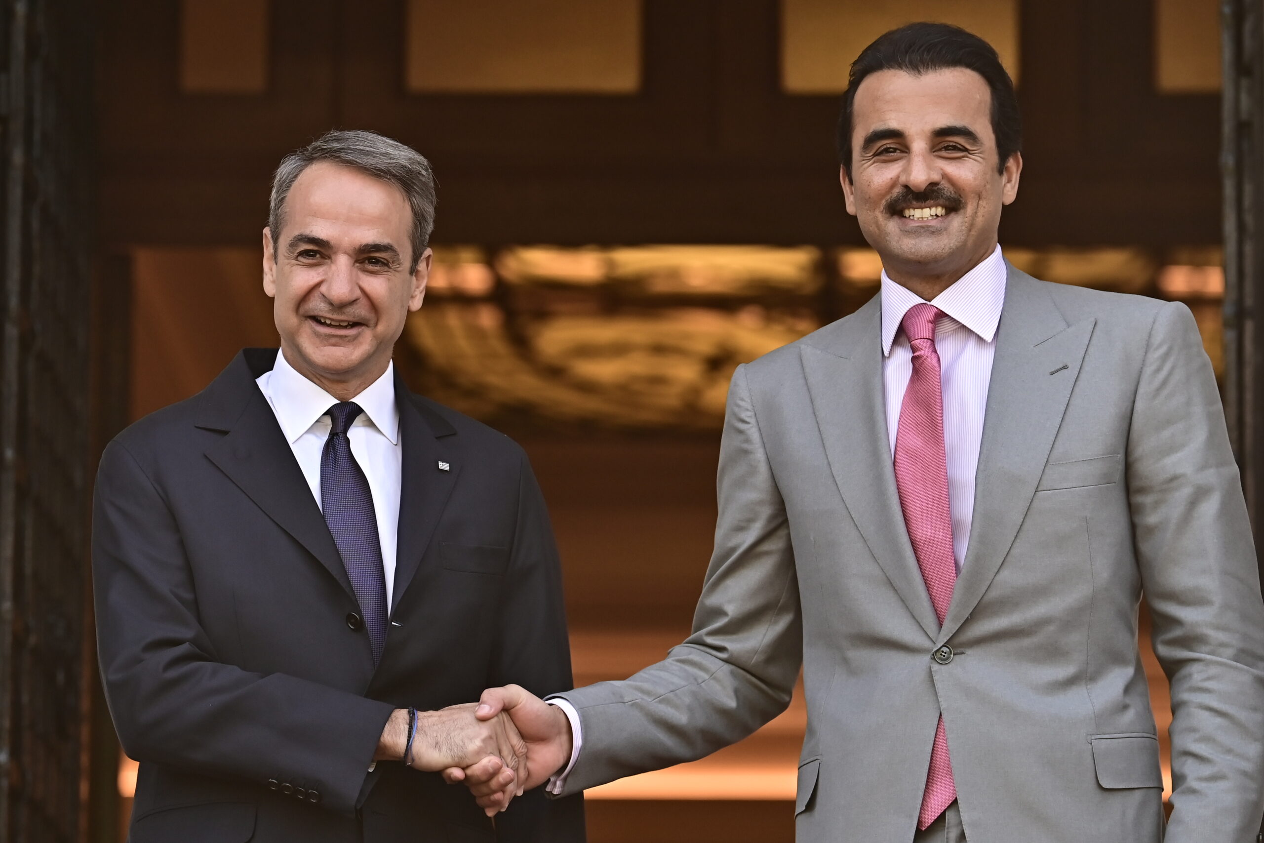 Μητσοτάκης με Εμίρη του Κατάρ