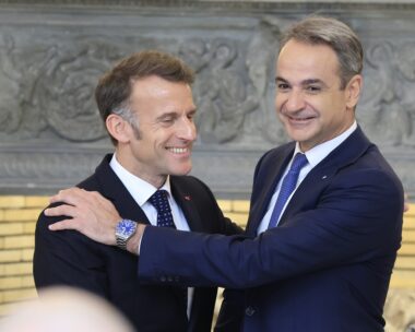 Κυριάκος Μητσοτάκης και Εμανουέλ Μακρόν