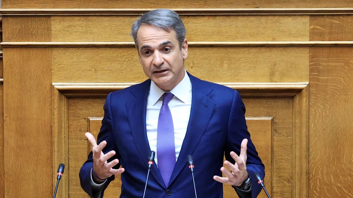 Ο Κυριάκος Μητσοτάκης στη συζήτηση στη Βουλή