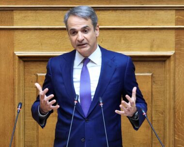 Ο Κυριάκος Μητσοτάκης στη συζήτηση στη Βουλή