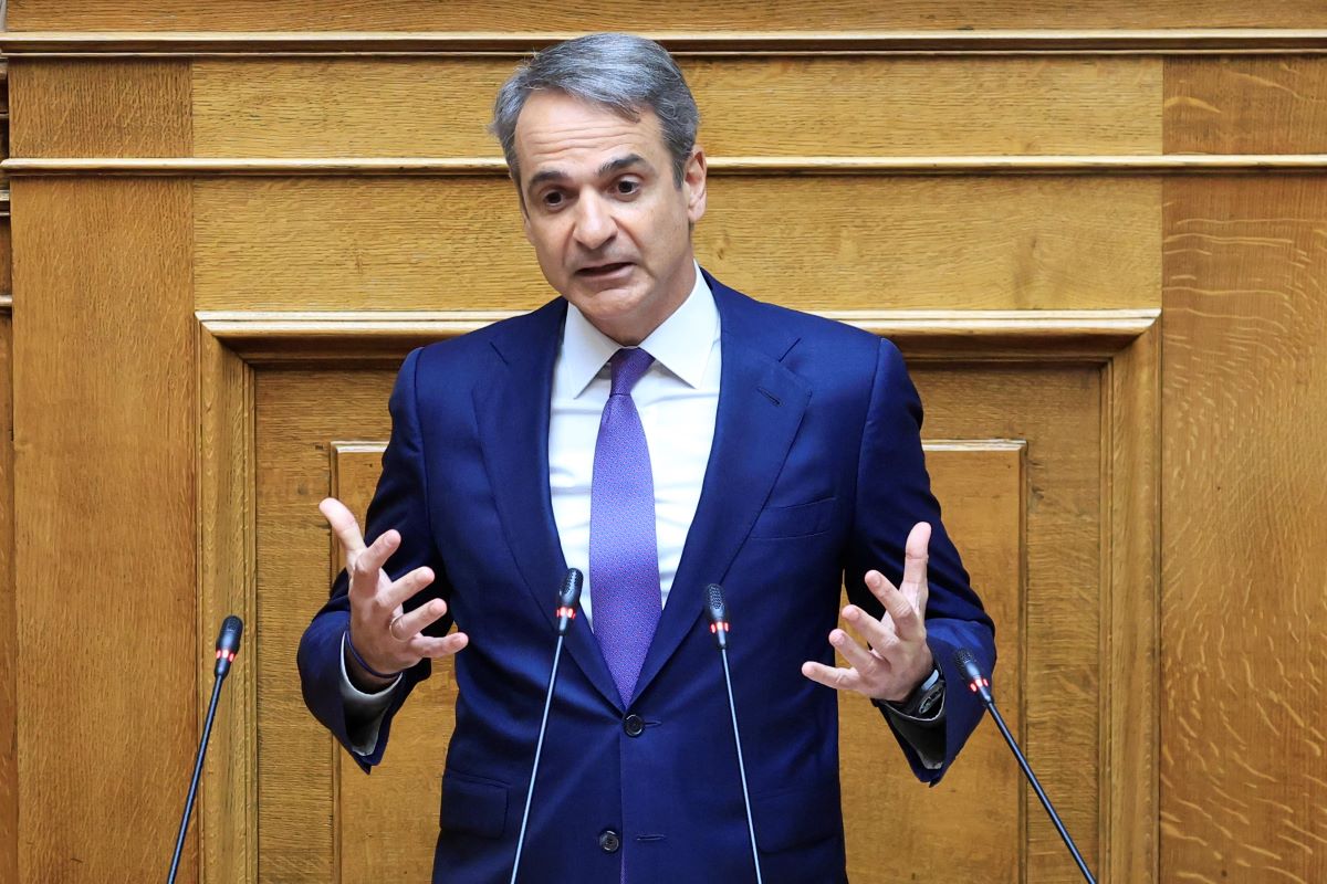 Ο Κυριάκος Μητσοτάκης στη συζήτηση στη Βουλή