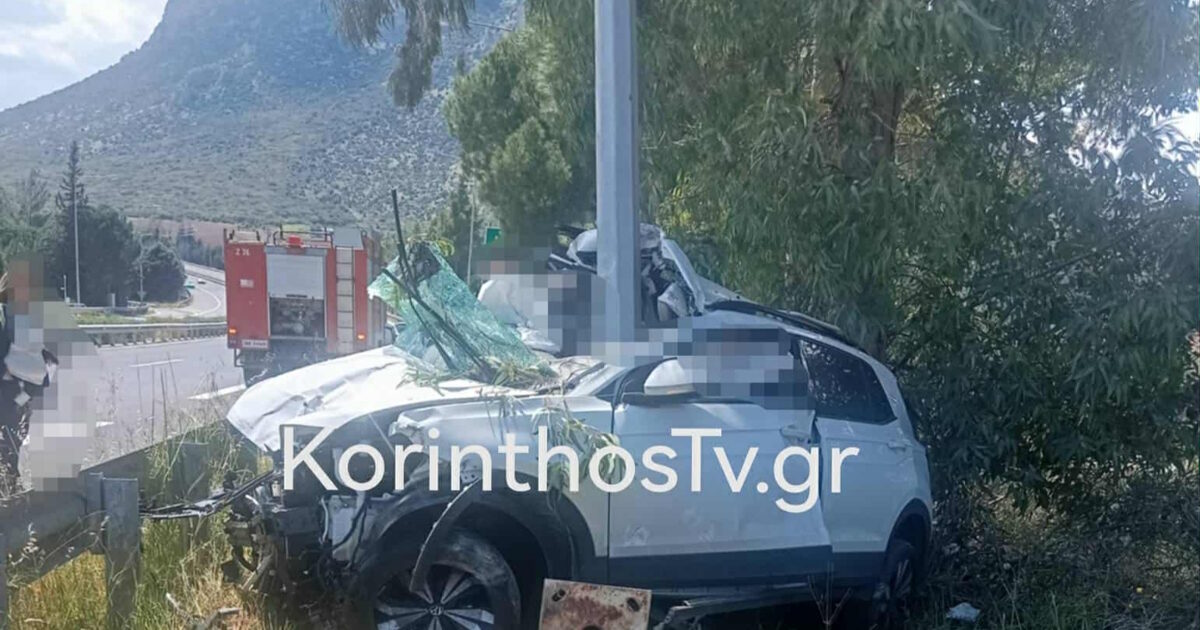 Νεμέα: Τροχαίο με νεκρή οδηγό, το αυτοκίνητό της «καρφώθηκε» σε κολώνα