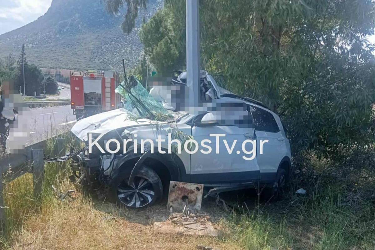 Νεμέα: Τροχαίο με νεκρή οδηγό, το αυτοκίνητό της «καρφώθηκε» σε κολώνα